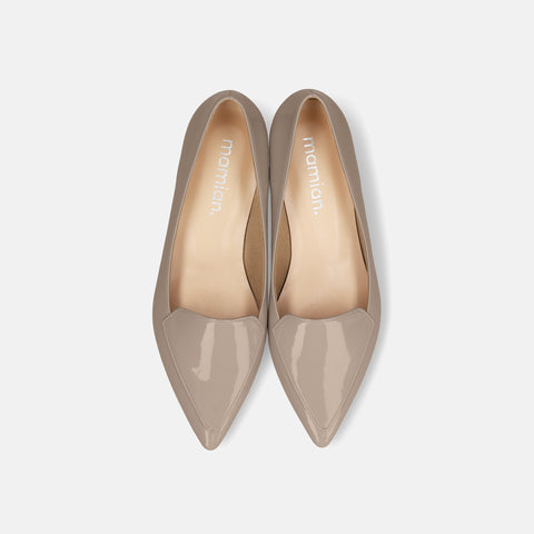 10%OFF:晴雨兼用/オペラ フラットシューズ(4783)グレージュE/mamian(マミアン)