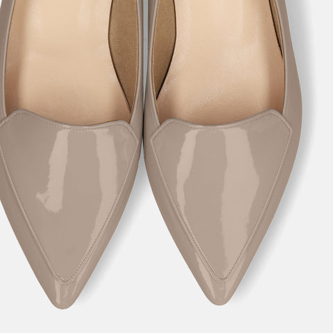 10%OFF:晴雨兼用/オペラ フラットシューズ(4783)グレージュE/mamian(マミアン)