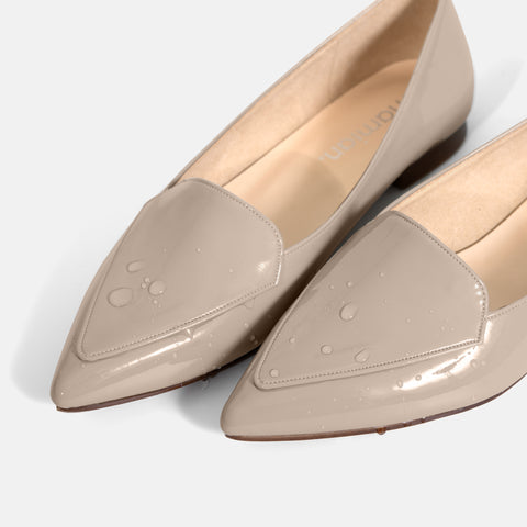 10%OFF:晴雨兼用/オペラ フラットシューズ(4783)グレージュE/mamian(マミアン)