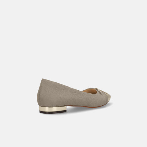 15%OFF:メタリックトゥ バレエシューズ(m17025)グレージュS/C/mamian(マミアン)