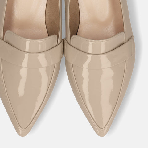 ラストワン晴雨兼用/ローファー フラットシューズ(m17039)ベージュE/mamian(マミアン)