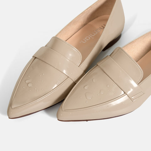 ラストワン晴雨兼用/ローファー フラットシューズ(m17039)ベージュE/mamian(マミアン)