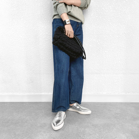 10%OFF:2025SS:オックスフォード スニーカー(m1002)シルバー/mamian(マミアン)