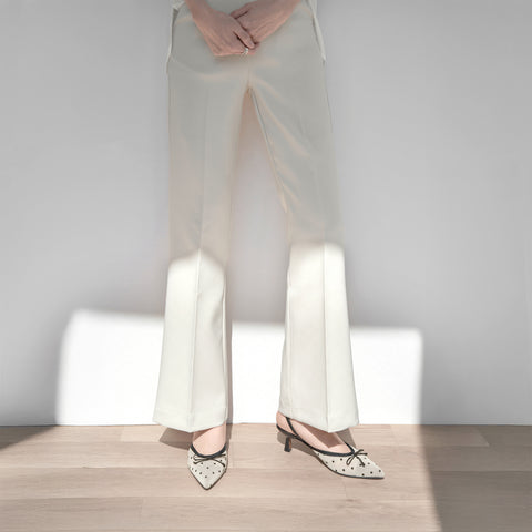 30%OFF:2025SS:チュールデザイン バックストラップ パンプス(m45005)ベージュTU/mamian(マミアン)