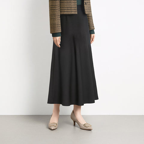 2025AW:ポインテッドトゥ バックル パンプス(m55224)グレージュ/mamian(マミアン)