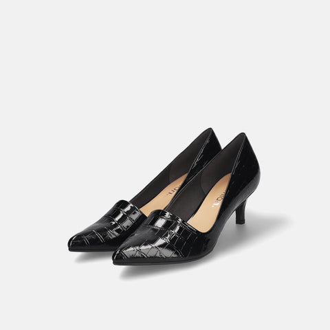 2025AW:サイドコンシャス デザイン パンプス(m45007)ブラックCR/mamian(マミアン)