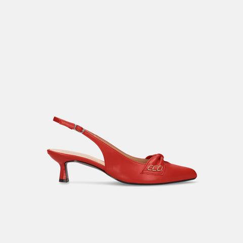 ラストワン2025SS:バックストラップ パンプス(m45020)レッド/mamian(マミアン)