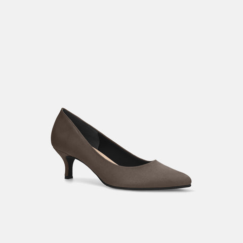 予約:2025AW:ポインテッドトゥ スエードパンプス(m55225)トープグレージュS/mamian(マミアン)