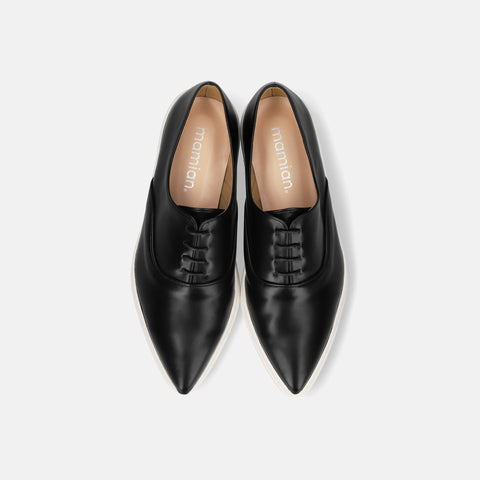 10%OFF:2025SS:オックスフォード スニーカー(m1002)ブラック/mamian(マミアン)