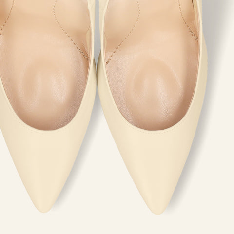 15%OFF：2025SS：iCoN COLORS：ポインテッドトゥ スムース パンプス（C9043）チャイ/mamian（マミアン）