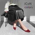 2024AW：iCoN COLORS：ポインテッドトゥ エナメル パンプス（C57171）ワインE/mamian（マミアン）