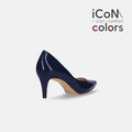 2024AW：iCoN COLORS：ポインテッドトゥ エナメル パンプス（C76531）クラシックネイビー/mamian（マミアン）