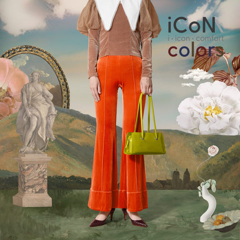 Basic Item SALE10%OFF：2024AW：iCoN COLORS：ポインテッドトゥ クロコ型押し パンプス（C76534）ボルドーCR/mamian（マミアン）