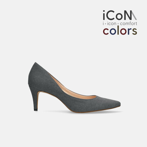 30%OFF：iCoN COLORS：ポインテッドトゥ スエード パンプス（C76532）チャコールS/mamian（マミアン）