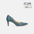 30%OFF：iCoN COLORS：ポインテッドトゥ スムース パンプス（C76533）アッシュブルー/mamian（マミアン）