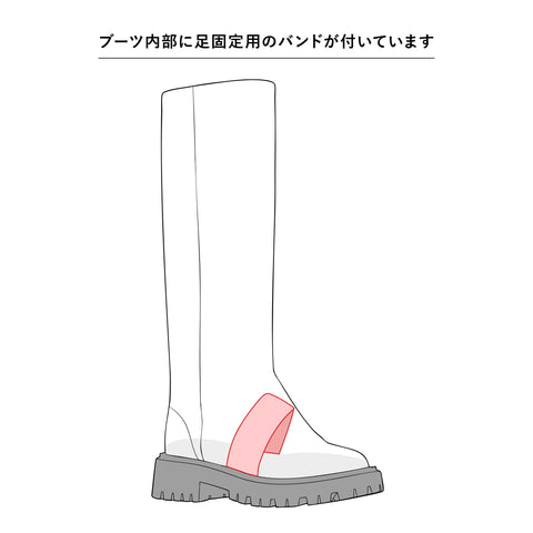 予約：2025AW：ラウンドトゥ ロングブーツ（m100013）ブラック