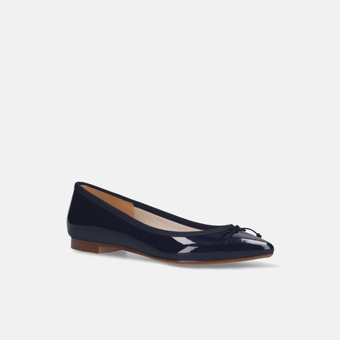 10% OFF: 2024SSBI: Pointed Toe Flat Ballet Shoes (1333) Navy E