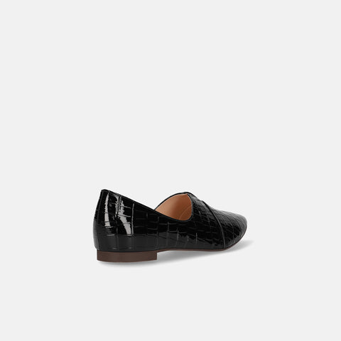 2023SSBI: Pointed Toe Flat Switching Dress Shoes (154) Black