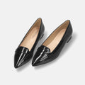 2026AWBI：甲浅ポインテッドトゥ ローファー（124）ブラックE/mamian（マミアン）