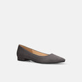 2026AW：iCoN COLORS：ポインテッドトゥ スエード フラットシューズ（C20142）チャコールS/mamian（マミアン）