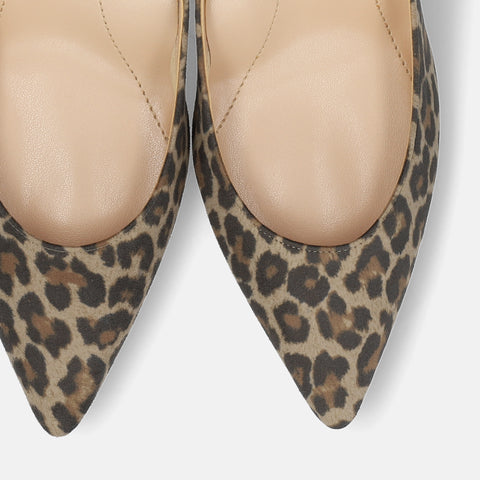 2026AW：iCoN COLORS：ポインテッドトゥ スエード パンプス（C76532）レオパードS/mamian（マミアン）