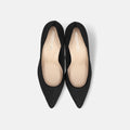2025AW：ポインテッドトゥ スエードパンプス（S7610）ブラックS/mamian（マミアン）