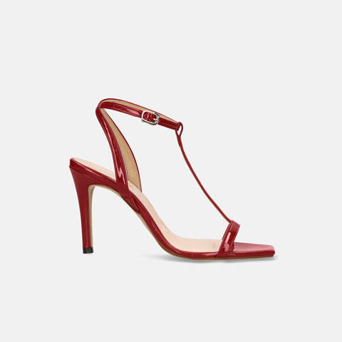 15% OFF: 2024SS: T-Strap Sandals (3588) Red E